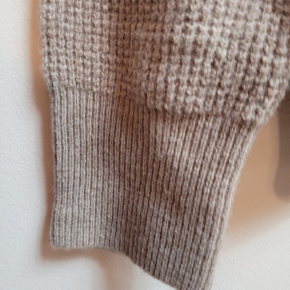 J. Crew Knit Tan Wool Blend Pullover Sweater Size L - Picture 4 of 9